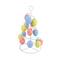 Pastel Pink, Blue and Yellow Floral Cut-Out Easter Egg Tree